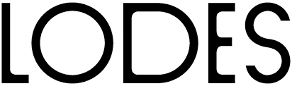 LODES logo in bold black letters on a white background.